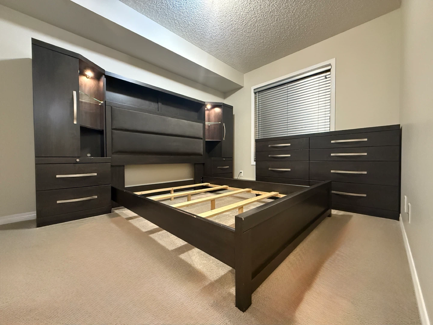 Bedroom Set with Bed Frame, Dresser, and Storage