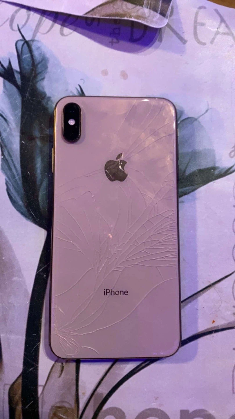 iPhone with cracked screen