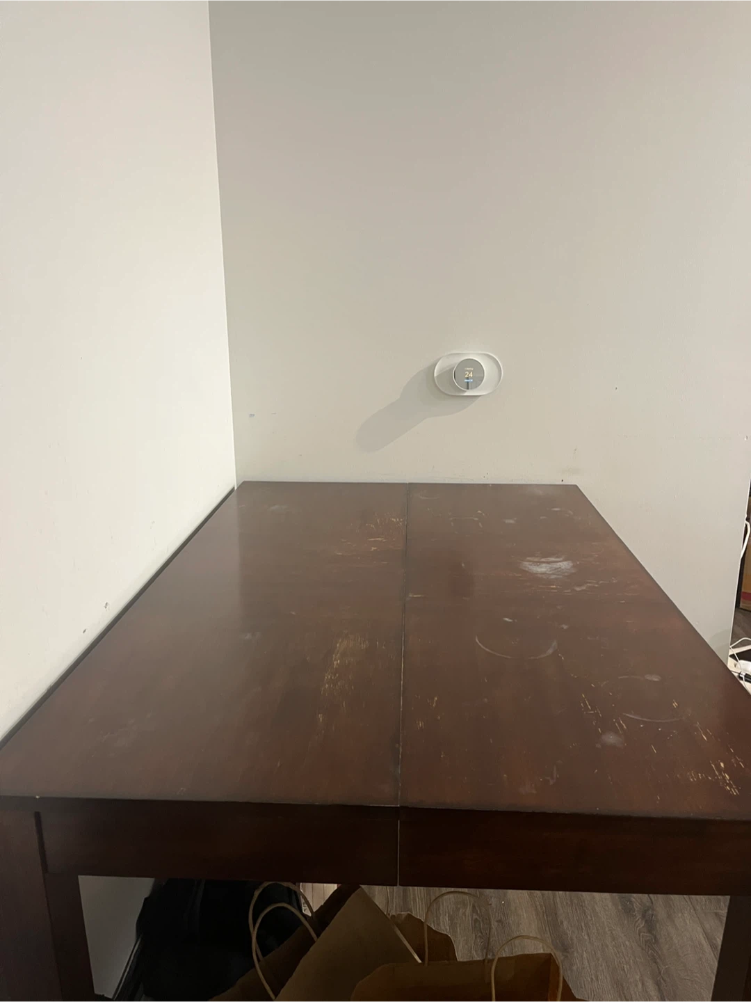 (Disaasembled, Today only)Dark Brown Wooden Dining Table