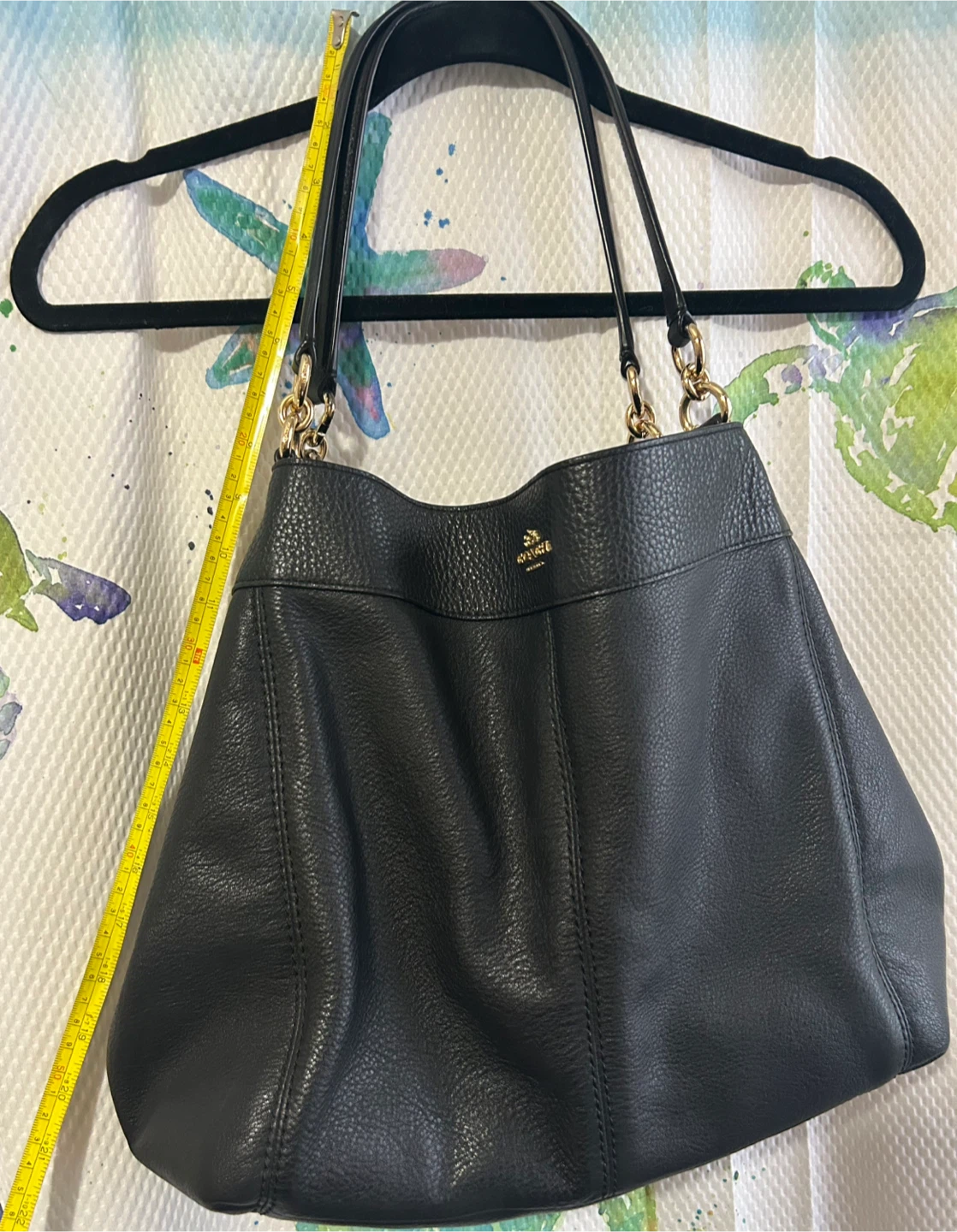 Coach Black Leather Shoulder Bag