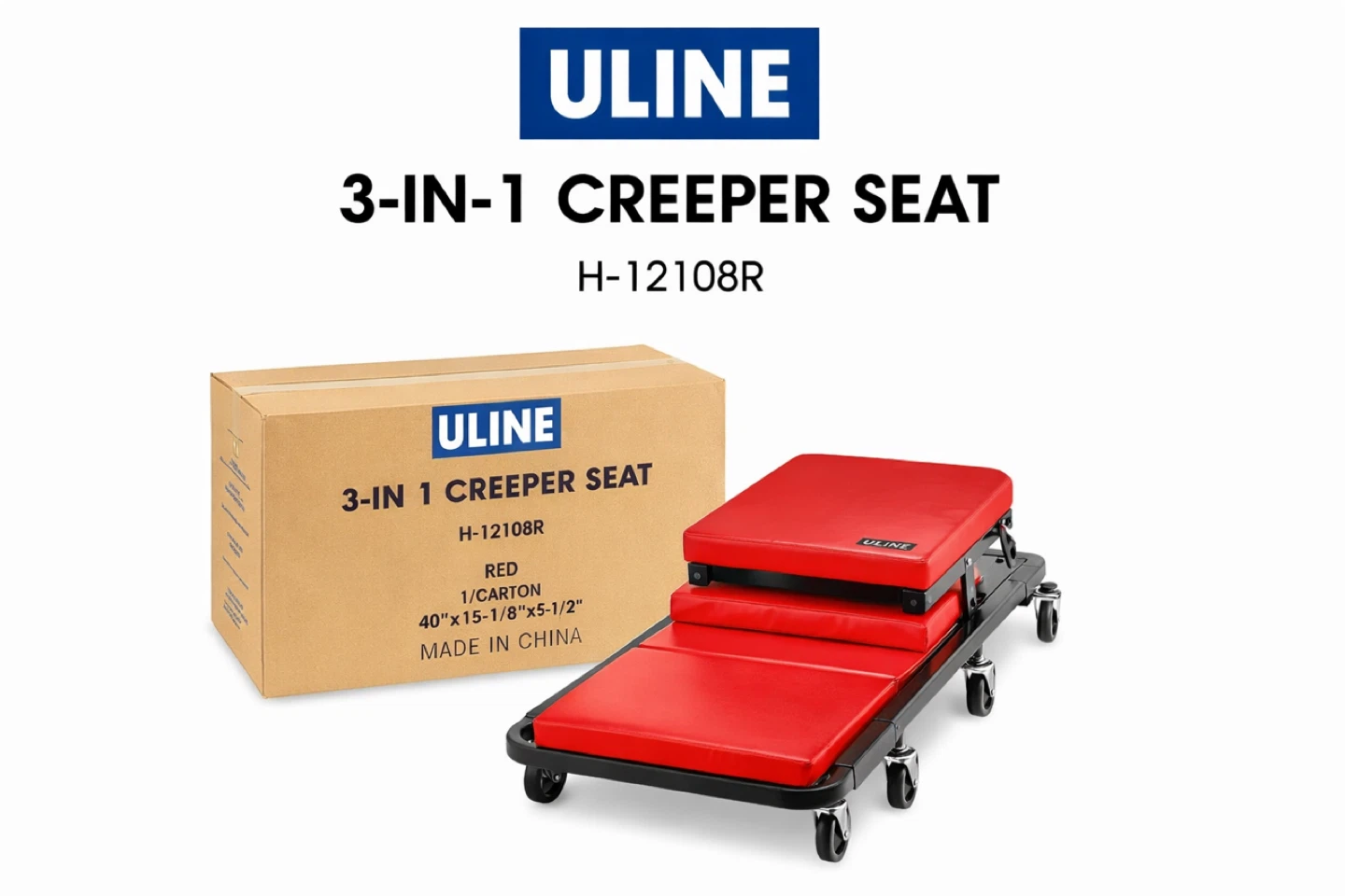 Uline 3-in-1 Red Creeper Seat H-12108R