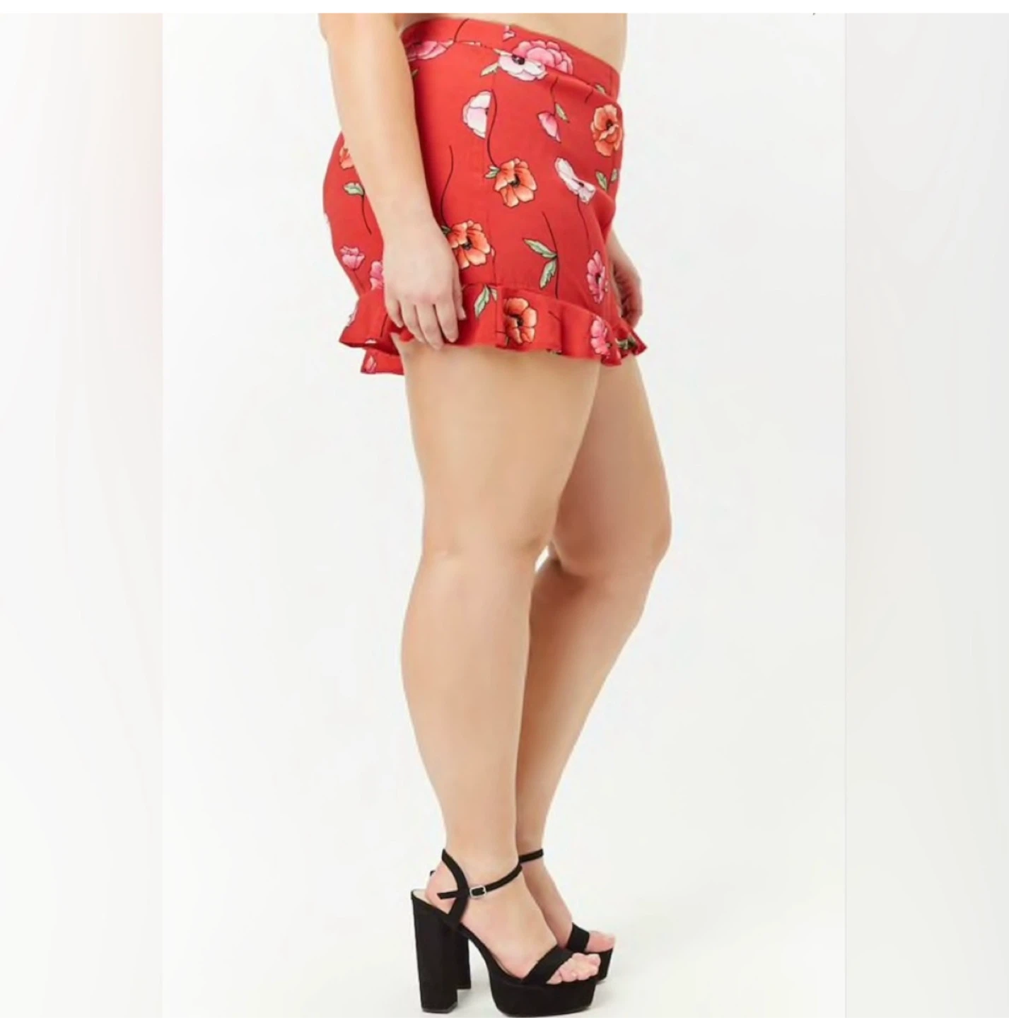 Plus size floral print shorts - photo 5