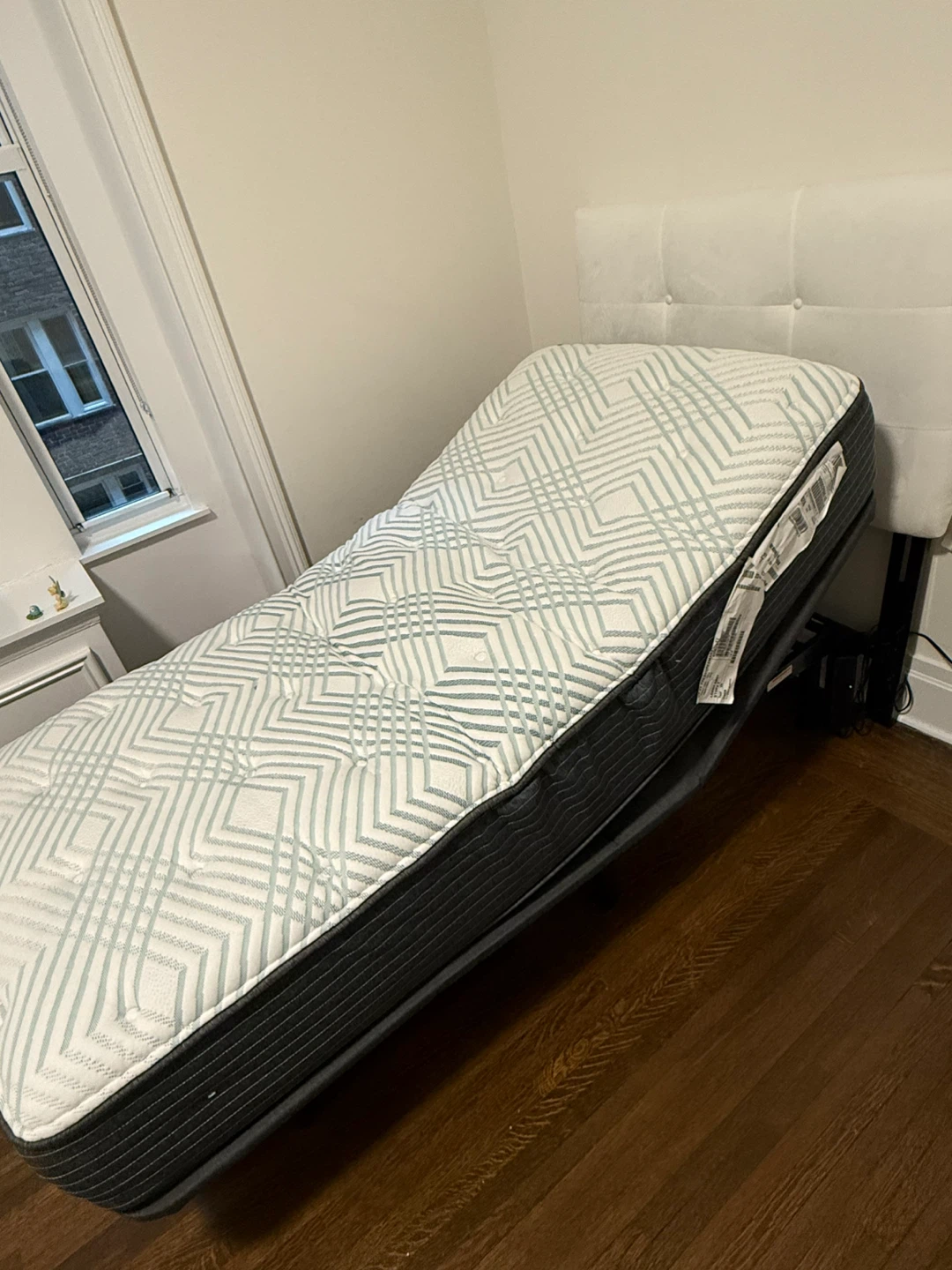 Adjustable Twin Bed Frame with Headboard - photo 3