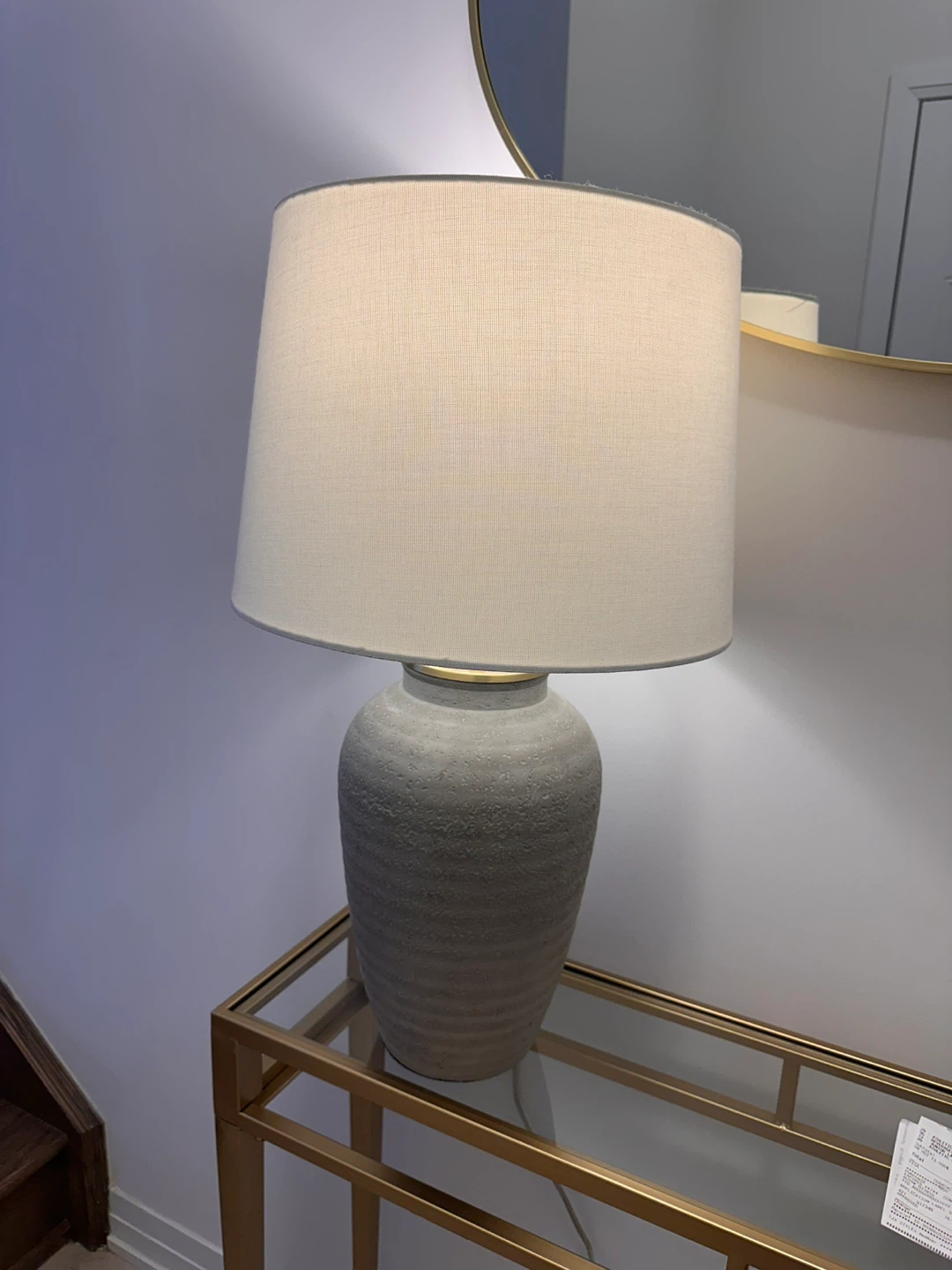 Stylish Grey Table Lamp with Shade - photo 2