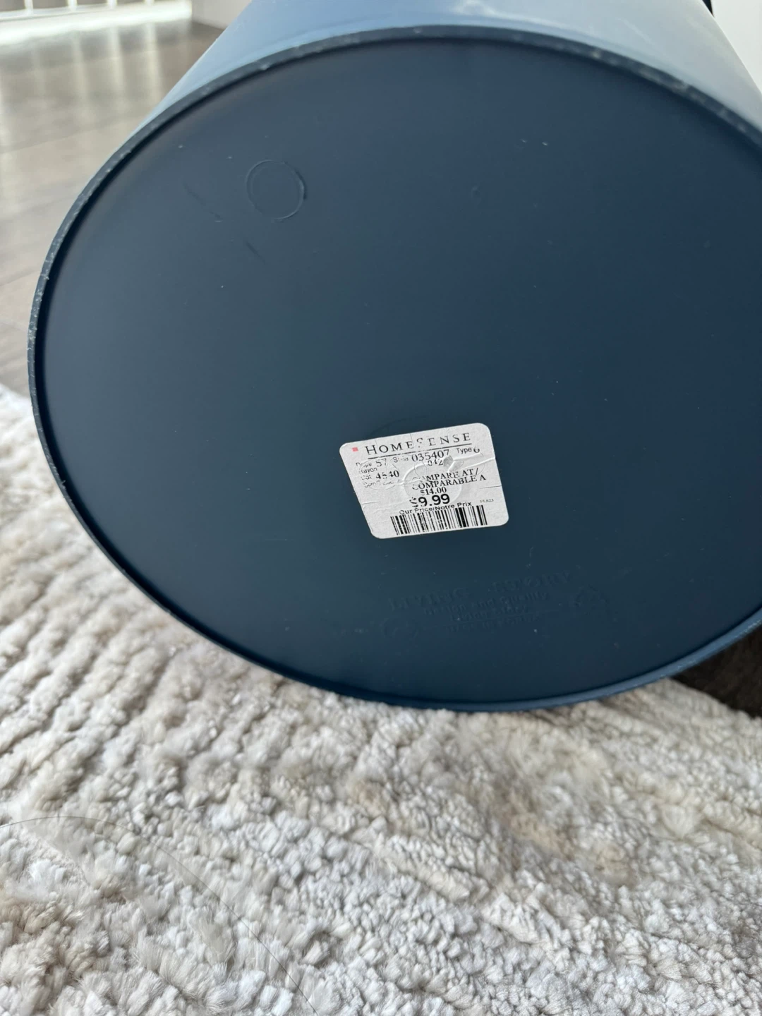 Set of 3 Blue & Grey Trash Bins - photo 2