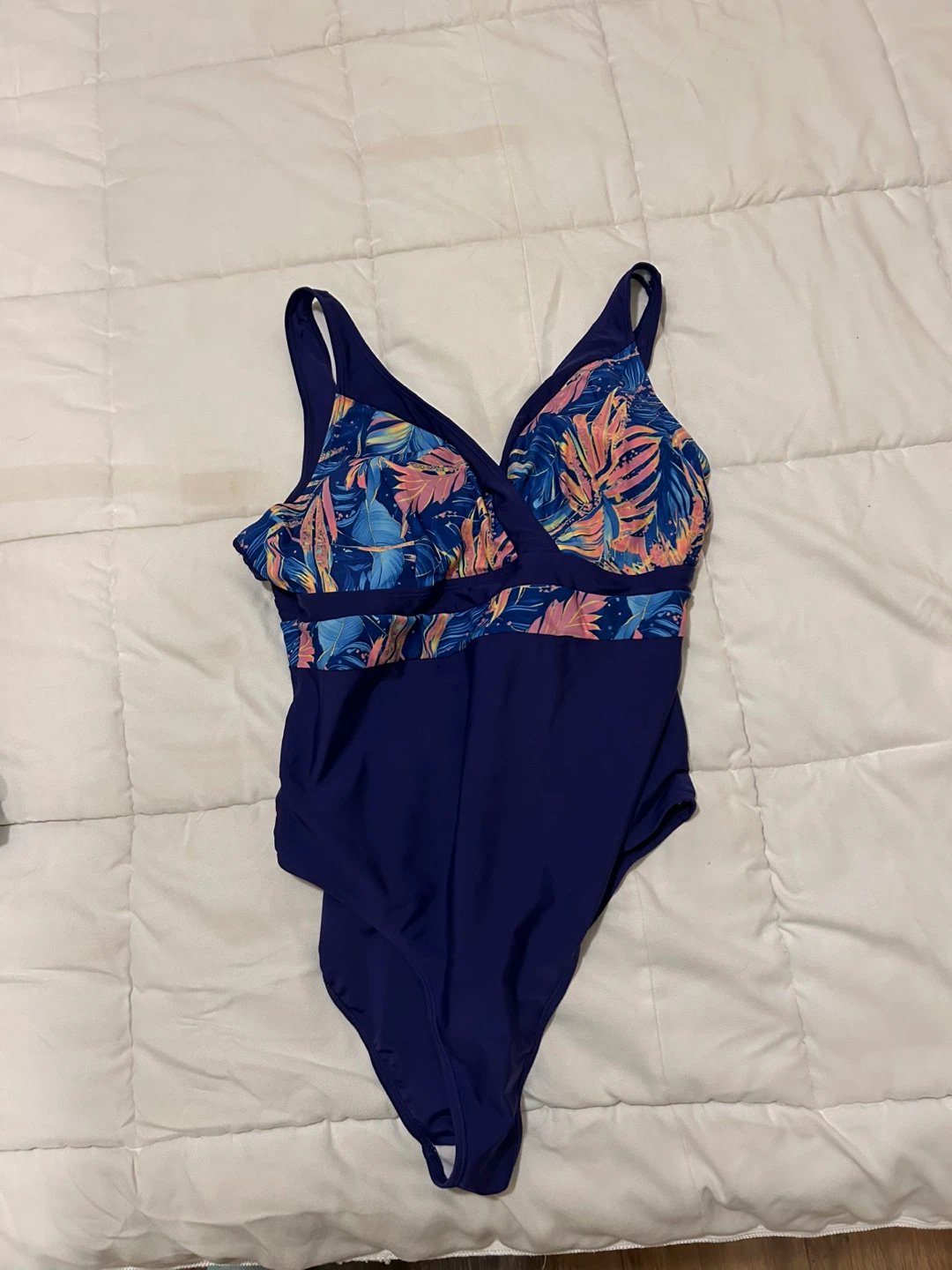 Xl purple  Floral One-Piece Swimsuit