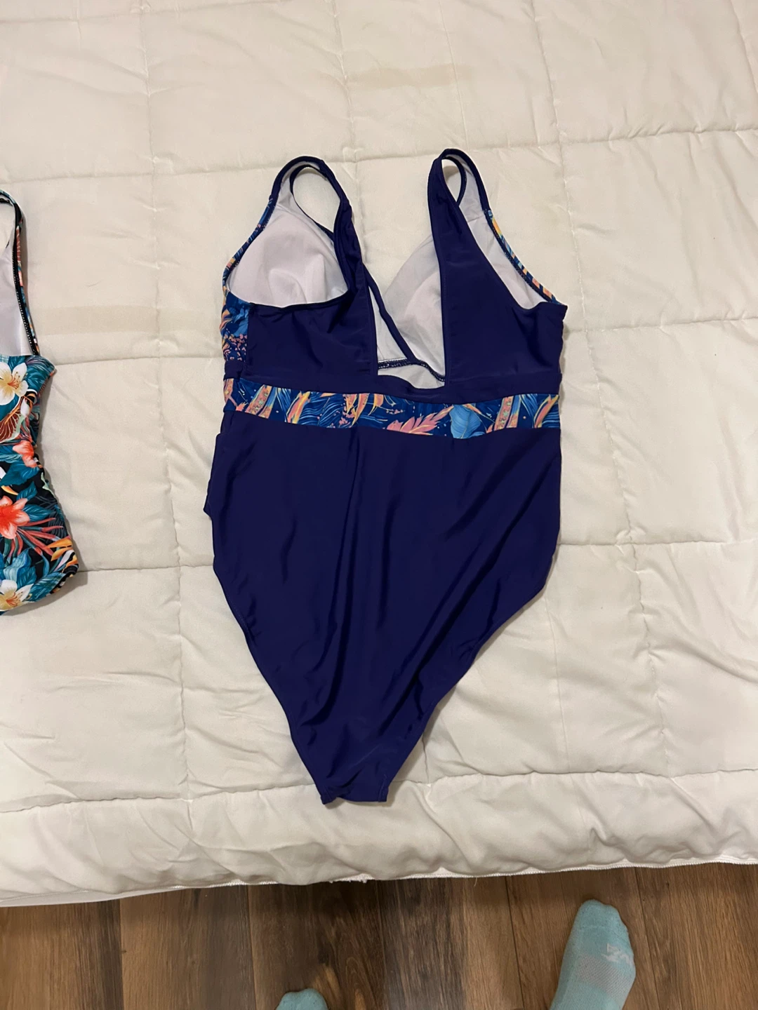 Xl purple  Floral One-Piece Swimsuit - photo 2