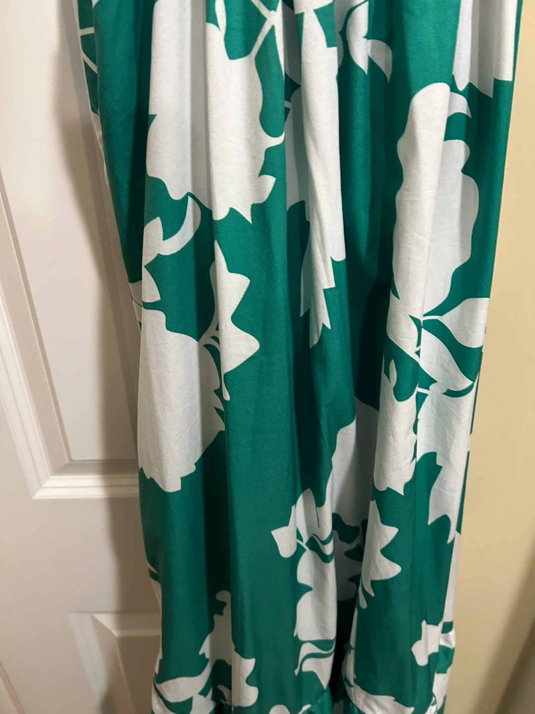 Green & White Floral Maxi Dress - photo 3