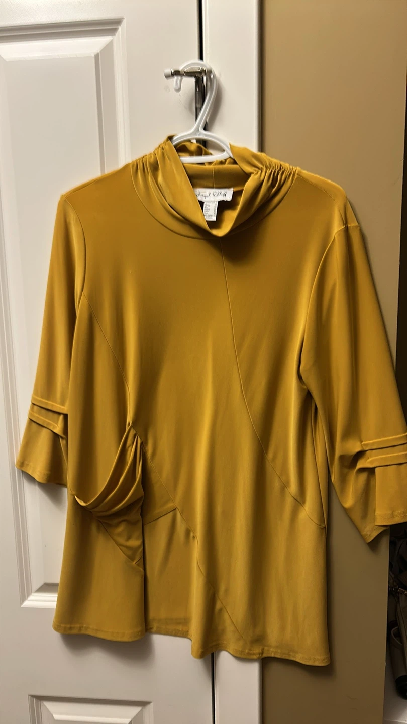 Joseph Ribkoff Gold Tunic Top Size 8