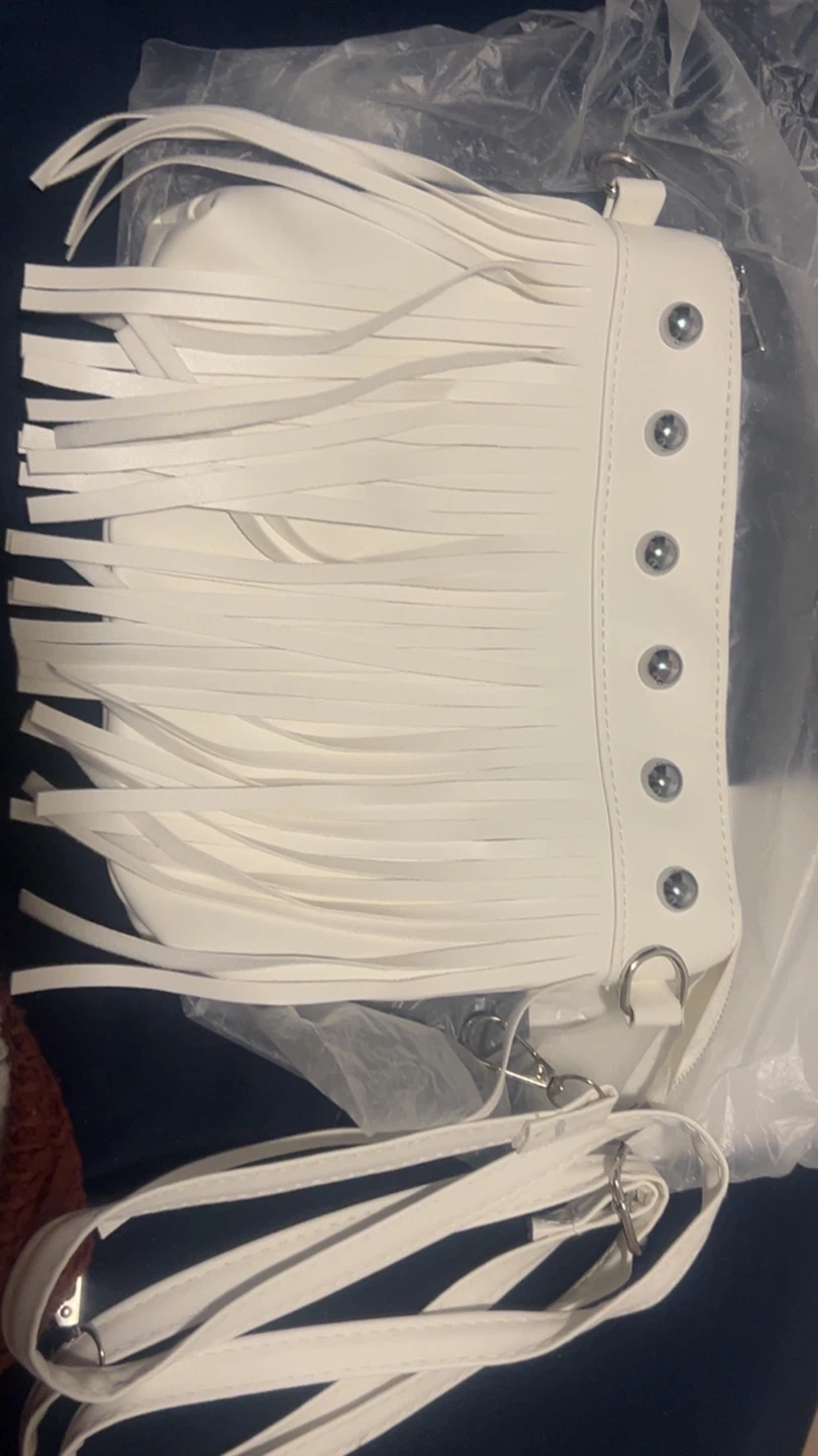 Brand new White Fringe Crossbody Bag