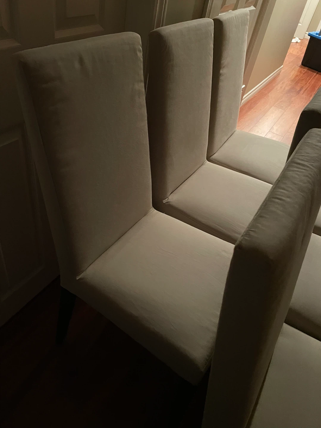 Set of 6 Dining Chairs - Beige Fabric - photo 4