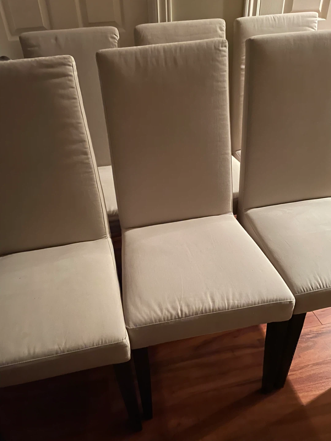 Set of 6 Dining Chairs - Beige Fabric - photo 3