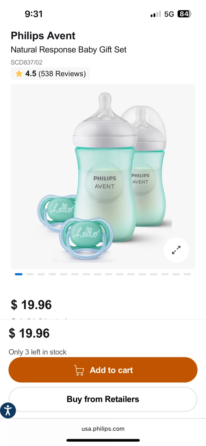 Philips Avent Natural Response Baby Gift Set