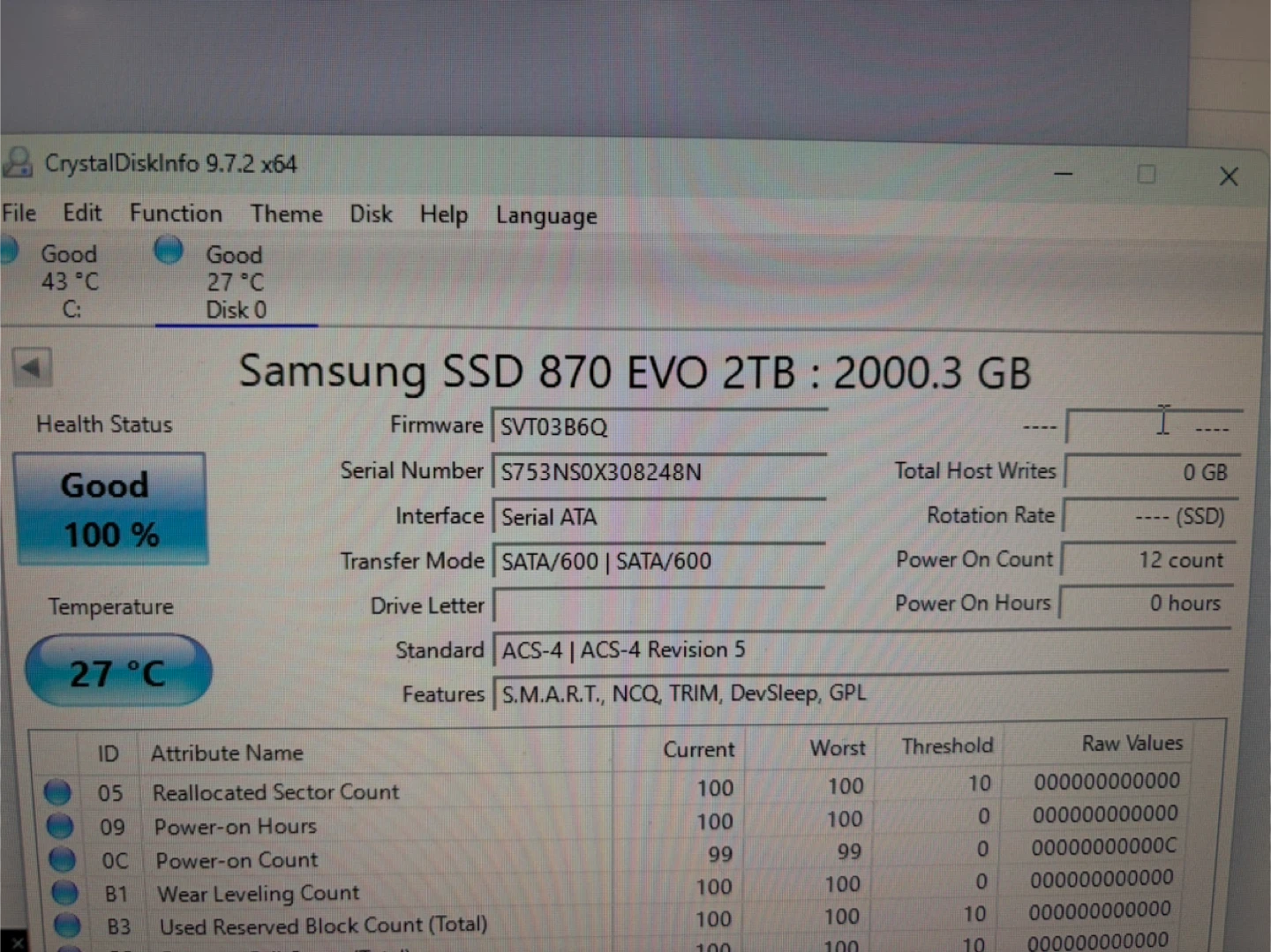 Samsung 870 EVO 2TB SSD - Like New! - photo 3