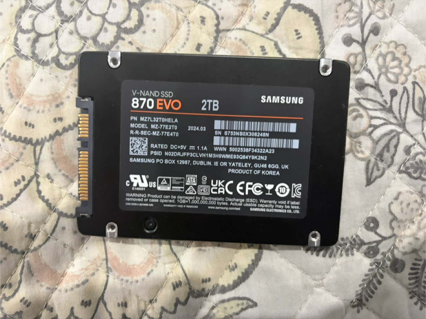 Samsung 870 EVO 2TB SSD - Like New! - photo 2