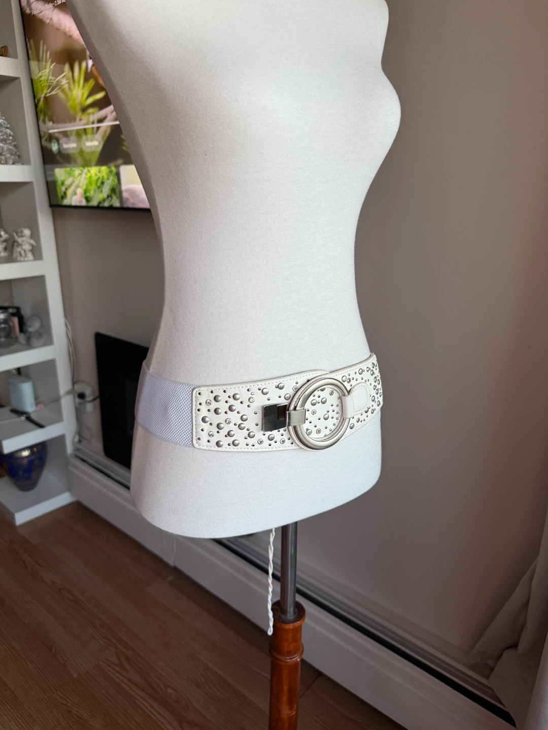 Blackbutterfly White Rhinestone Belt US 6-8 - photo 2