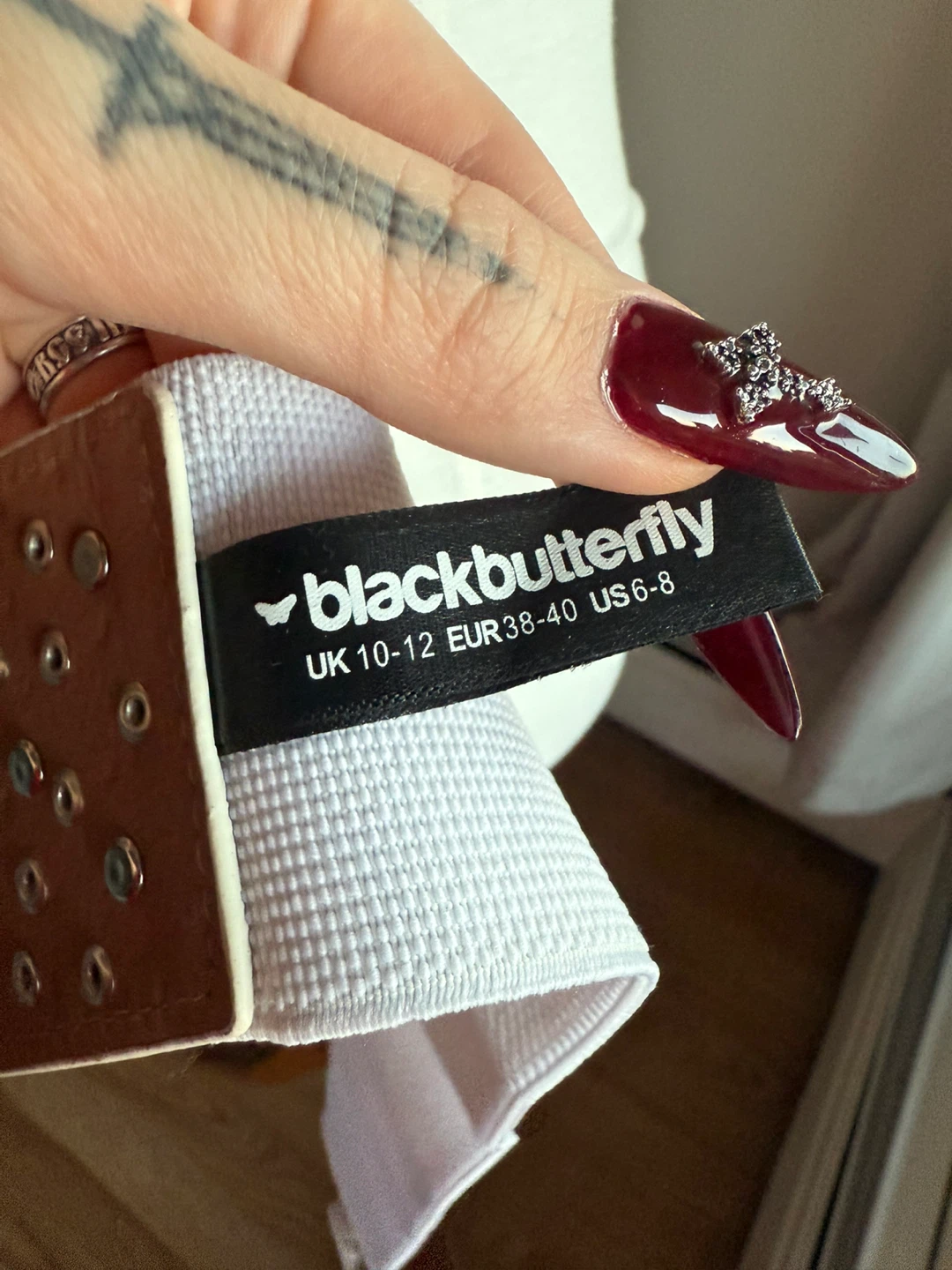 Blackbutterfly White Rhinestone Belt US 6-8 - photo 5