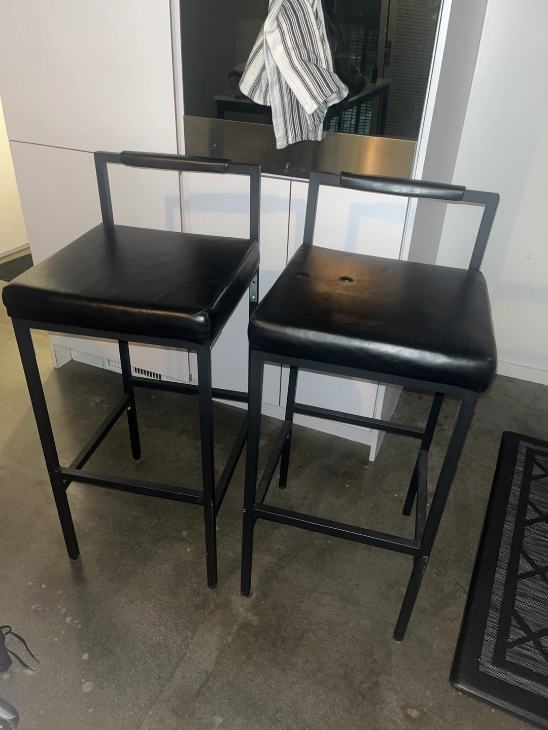 Black Bar Stools (Set of 2)