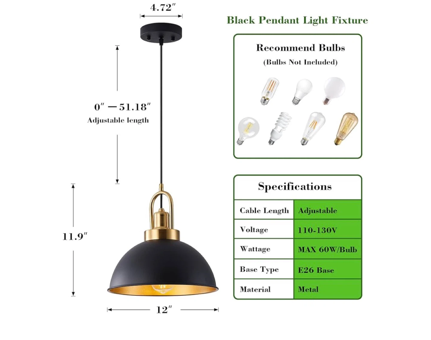 Farmhouse pendant light pack of 2 - photo 3