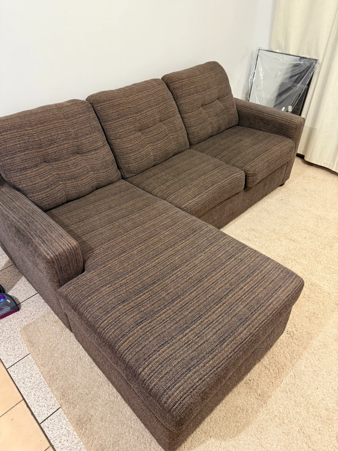 Dark Grey Sectional Sofa & Carpet - photo 2