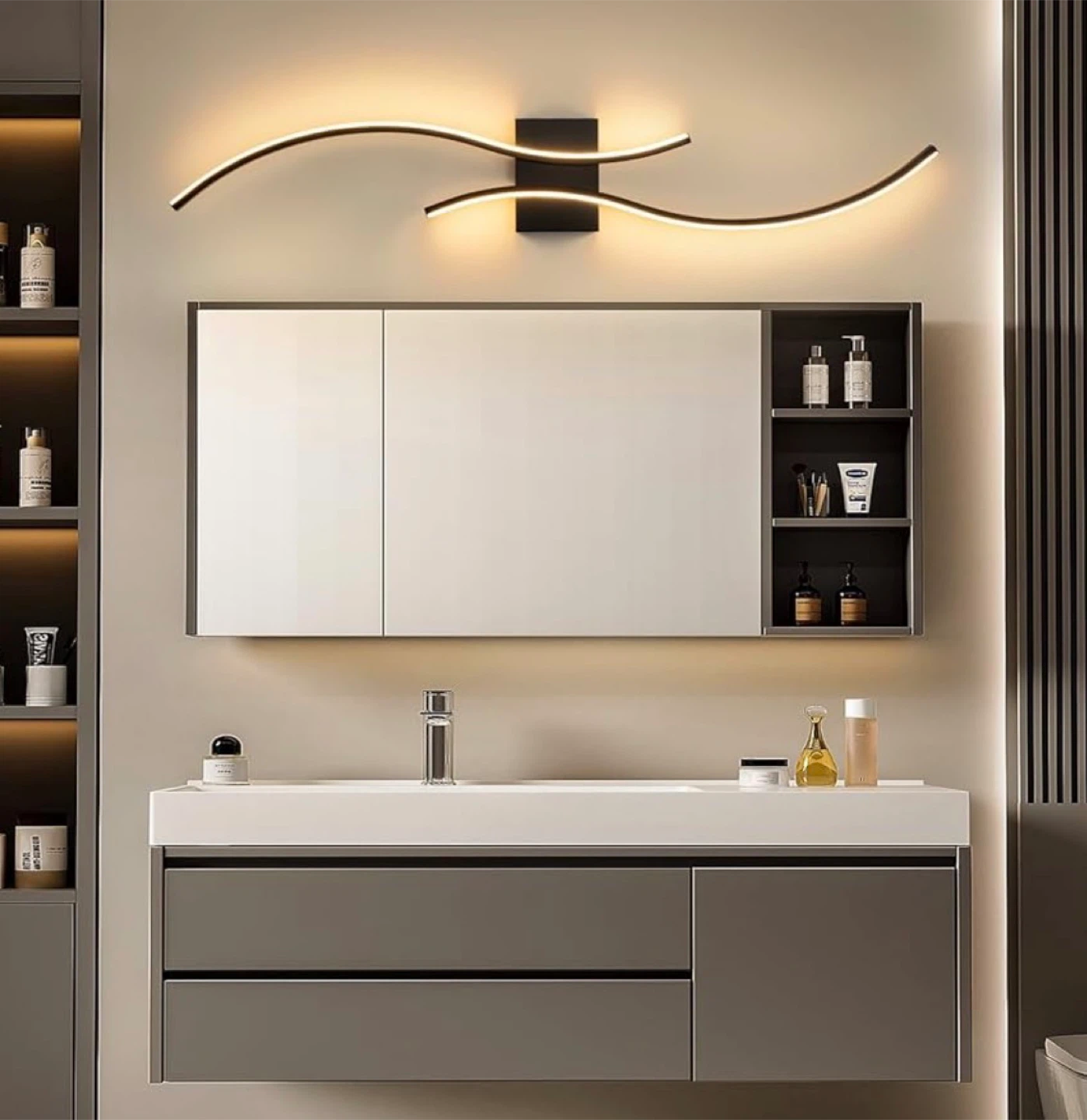 Modern Curved LED Wall Sconce - photo 2
