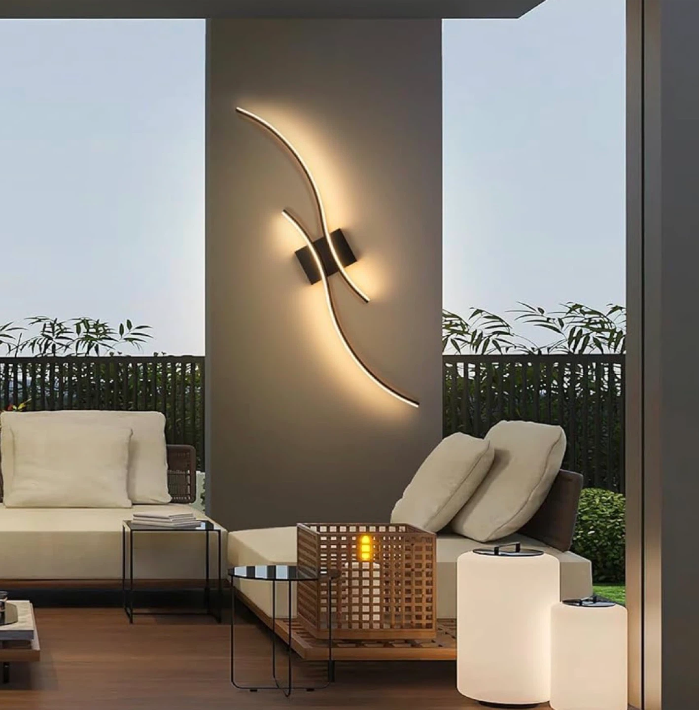Modern Curved LED Wall Sconce - photo 3