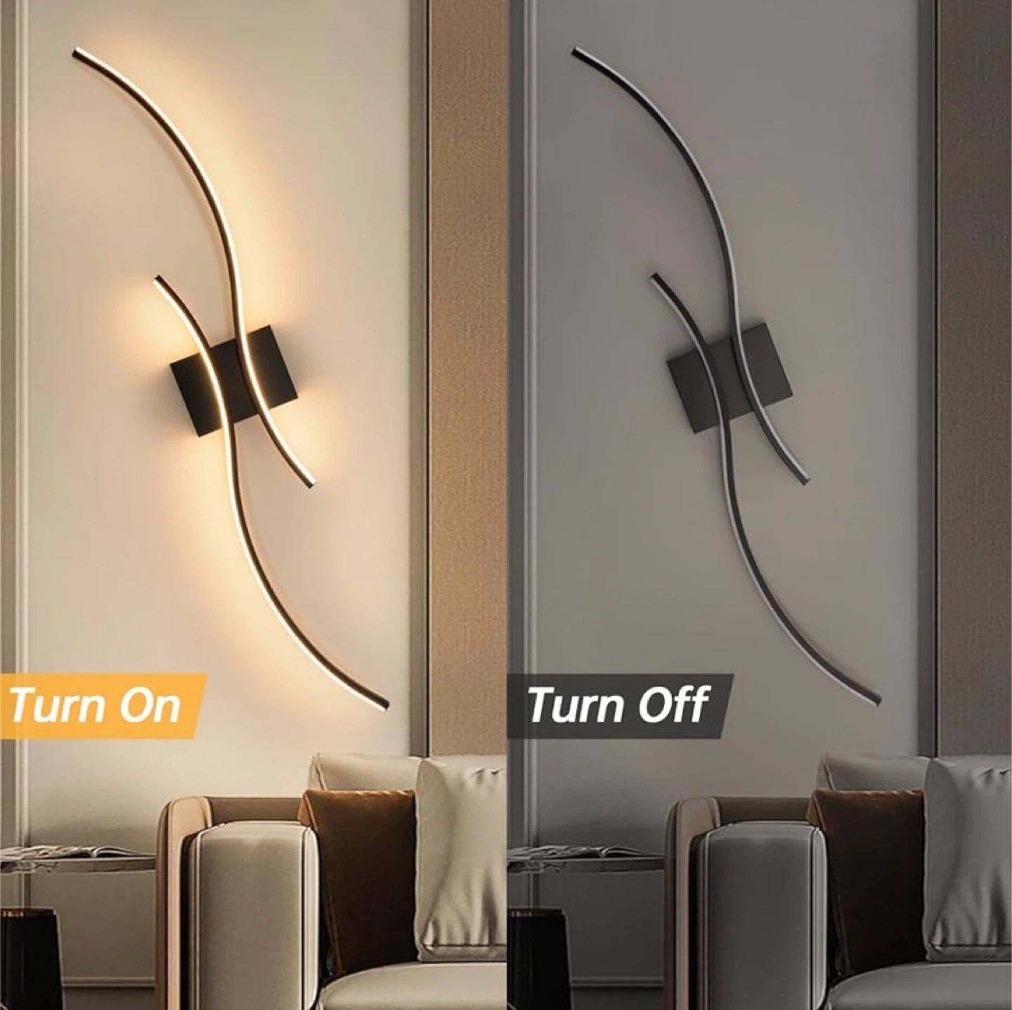 Modern Curved LED Wall Sconce - photo 4