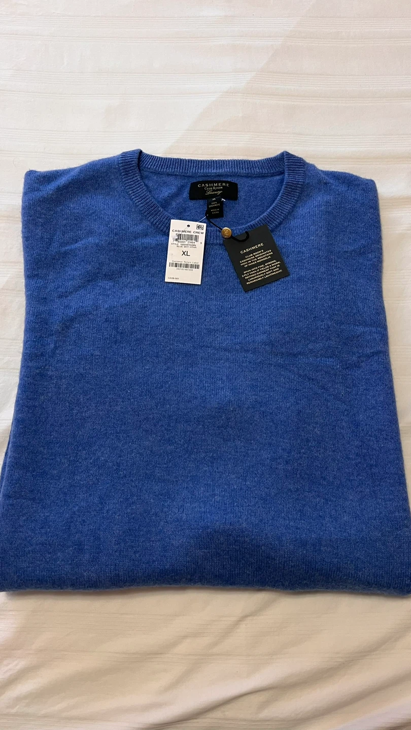 Men’s XL Cashmere Crew-Neck Sweater-Macy’s Club Room