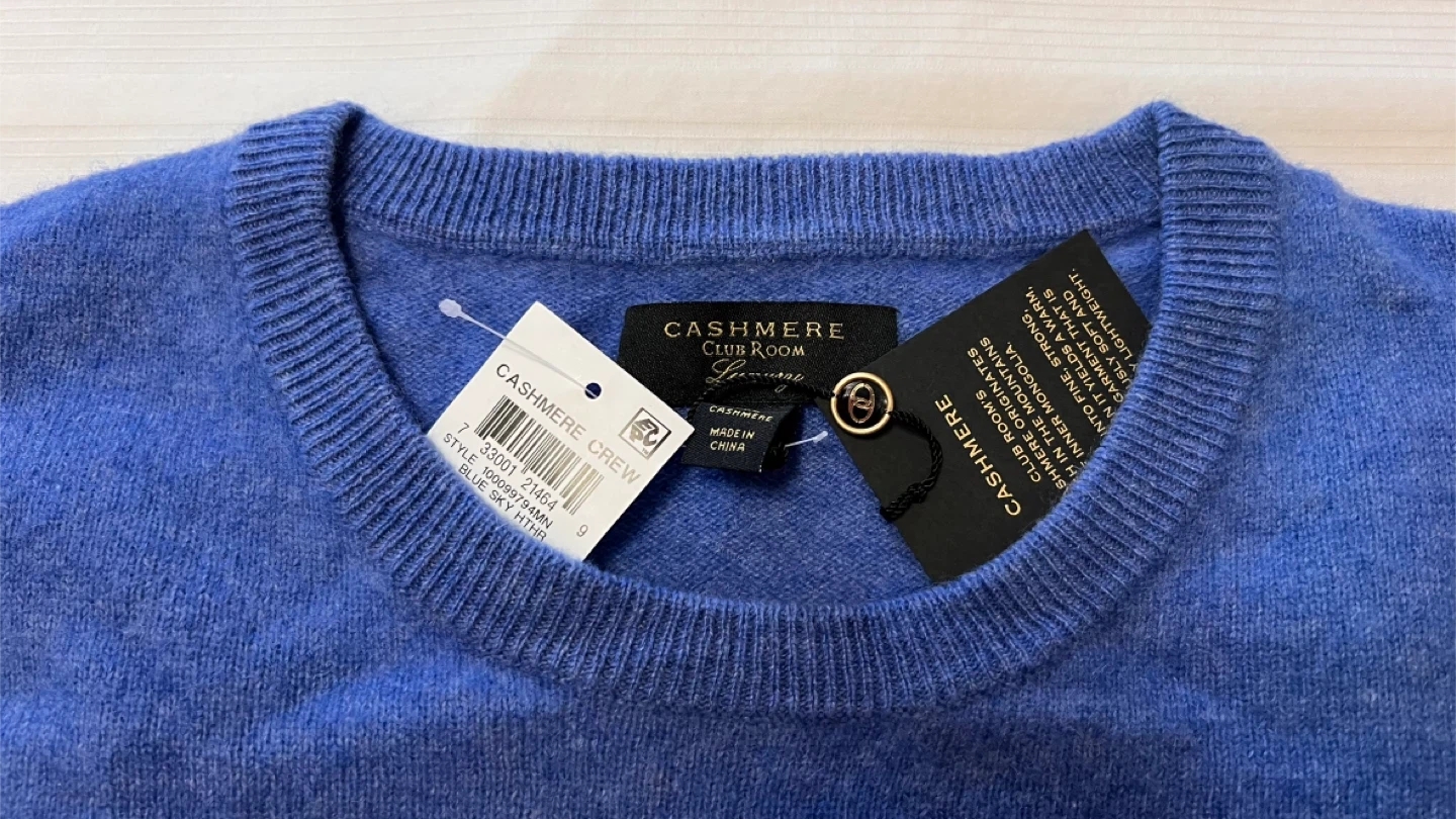 Men’s XL Cashmere Crew-Neck Sweater-Macy’s Club Room - photo 2