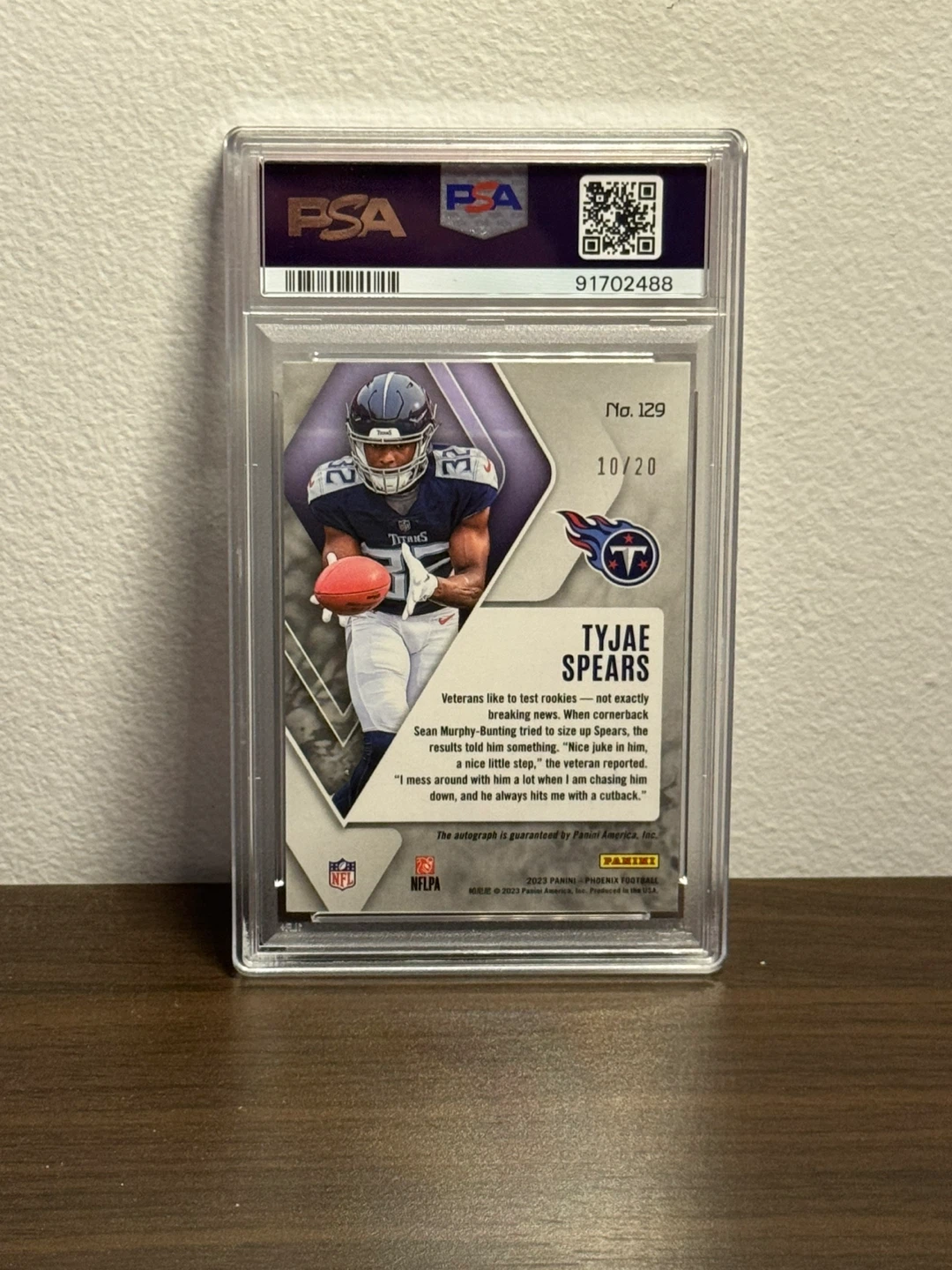 2023 Phoenix Tyjae Spears Autograph PSA 10 - photo 2