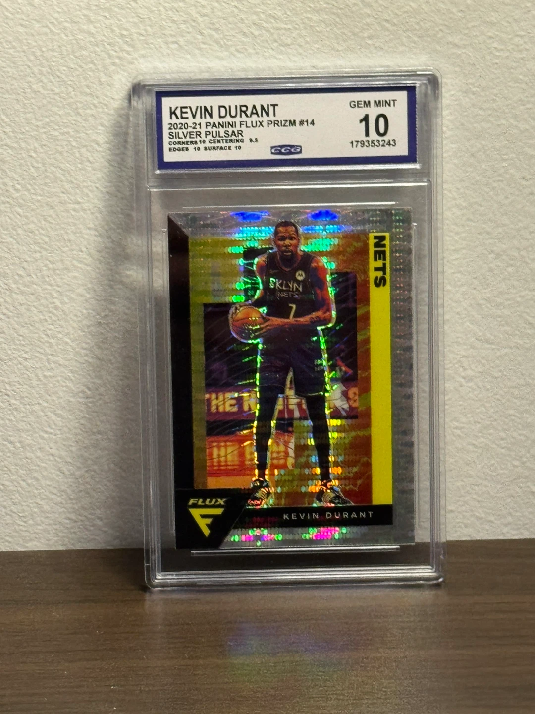 Kevin Durant 2020-21 Panini Flux Prizm #14 Gem Mint 10