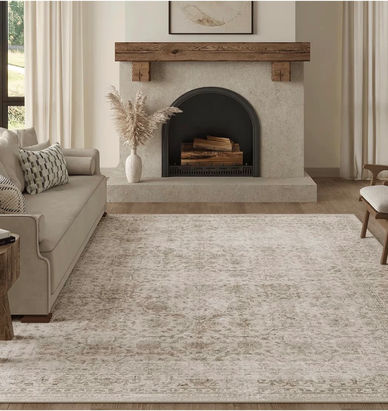 7x9  Feet Area Rug - Soft Surface, Non-Slip Backing
