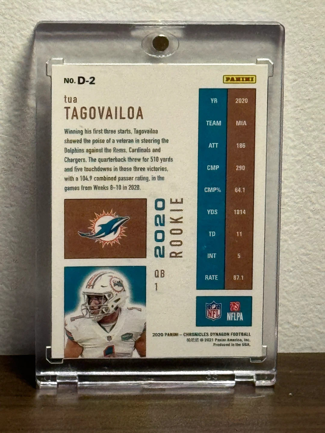 Tua Tagovailoa Rookie Card - Panini Dynagon - photo 2