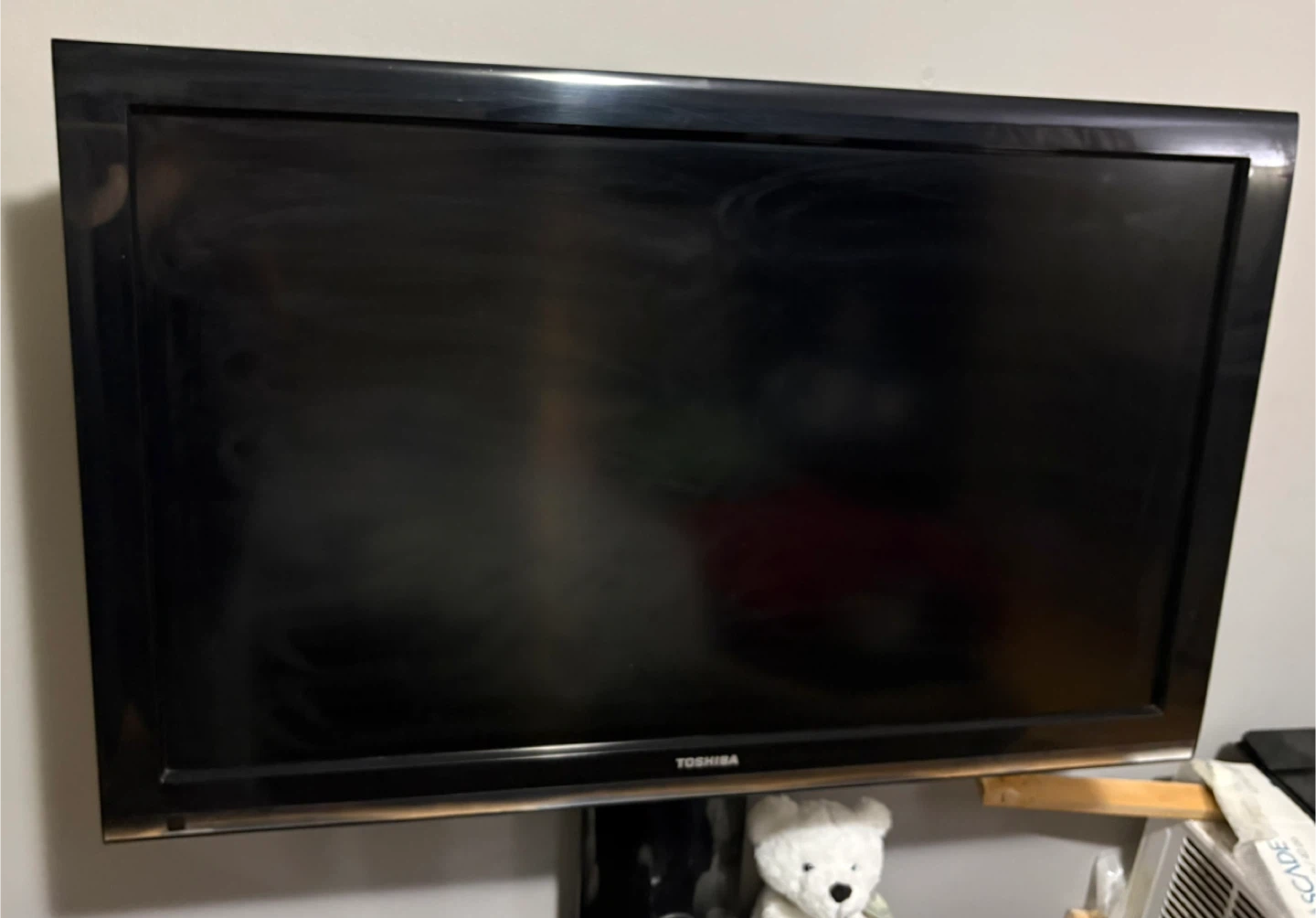 Toshiba TV, Black Glass TV Stand, and Amazon Firestick - photo 4