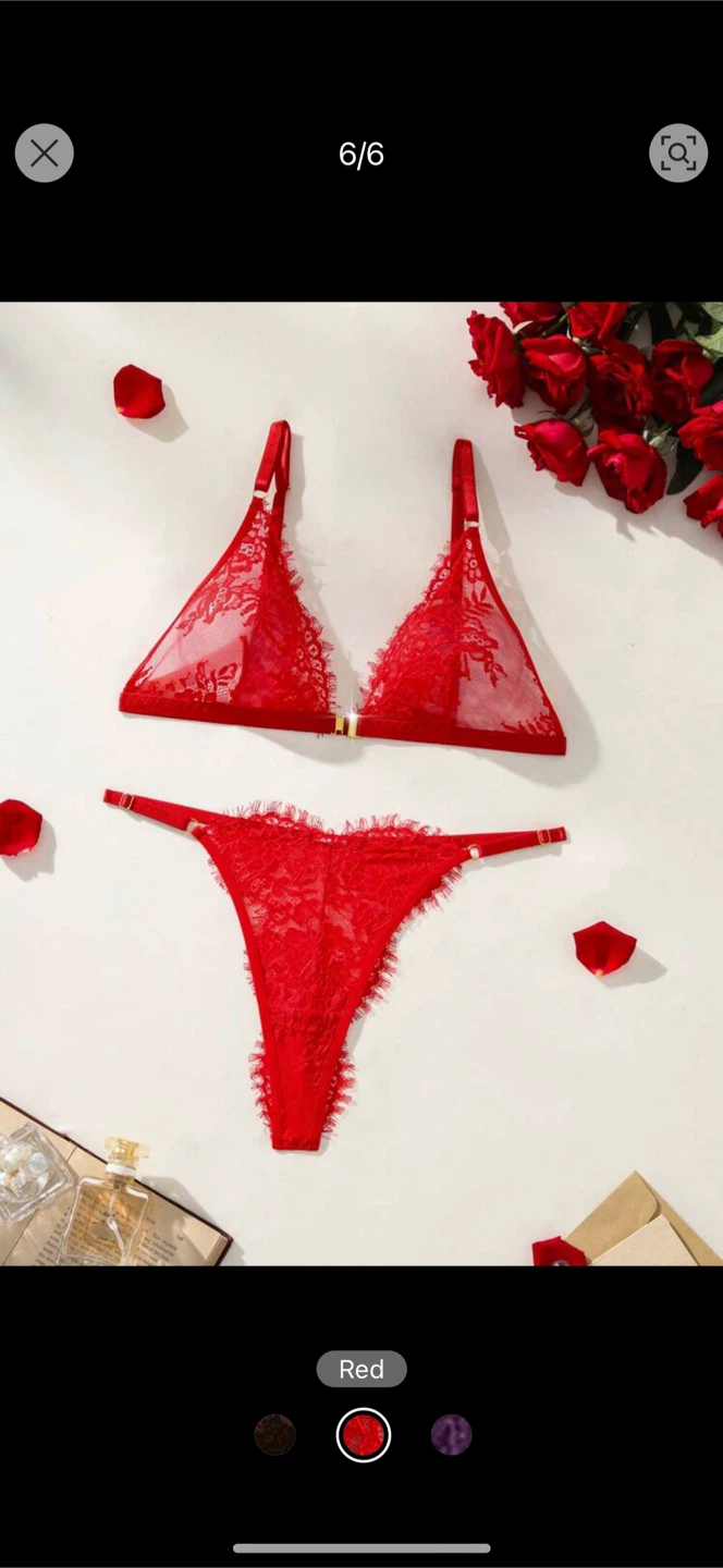 Red Lace Lingerie Set new XS