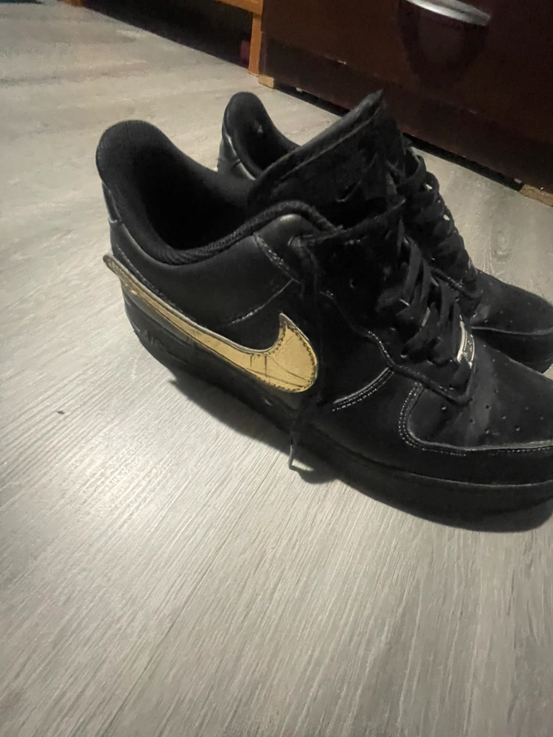 Nike Air Force 1 Black & Gold - photo 2