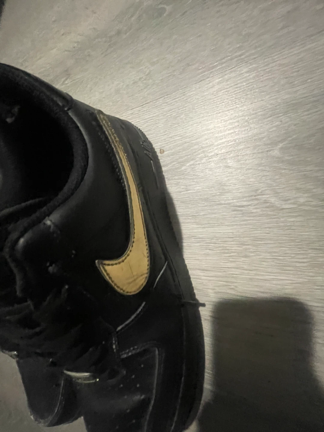 Nike Air Force 1 Black & Gold - photo 3