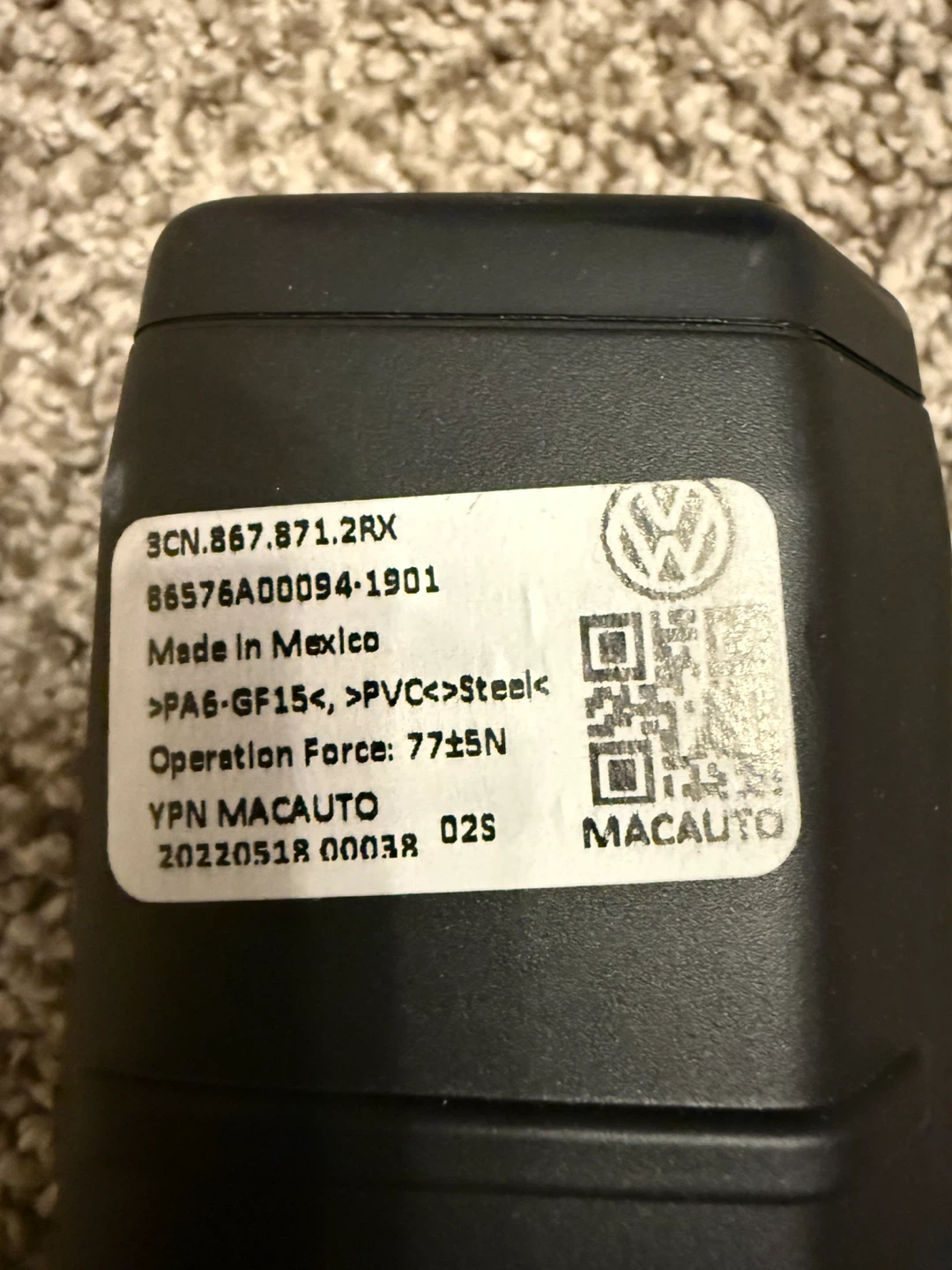 VW Volkswagen Cargo Cover - Black - photo 3