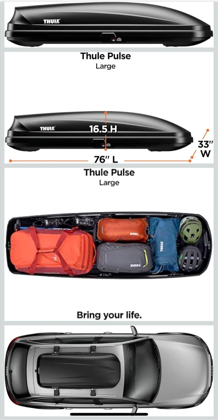 Thule 614 pulse cargo medium, black. - photo 4