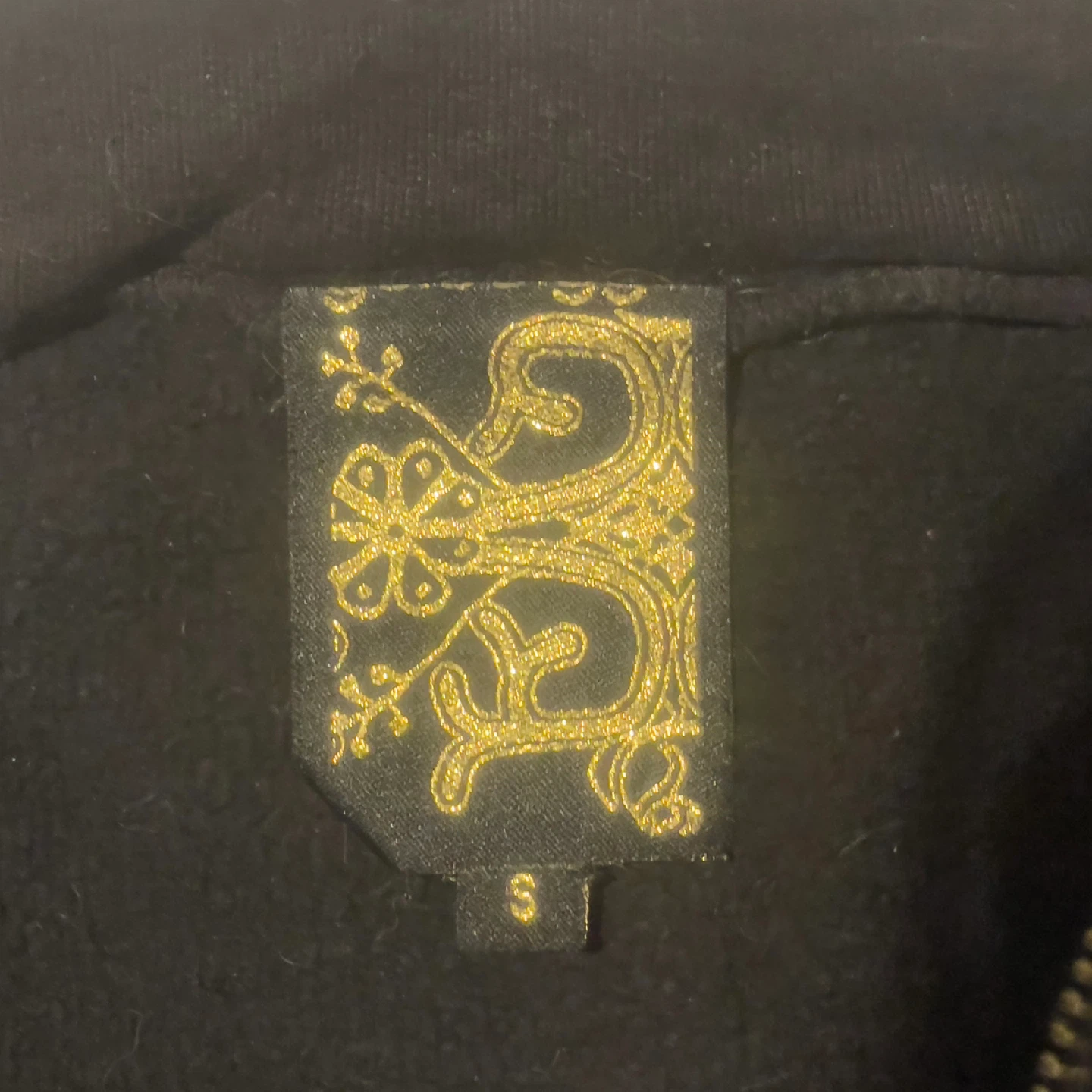 Golddigga Black Floral Zip-Up Jacket - Size S - photo 5