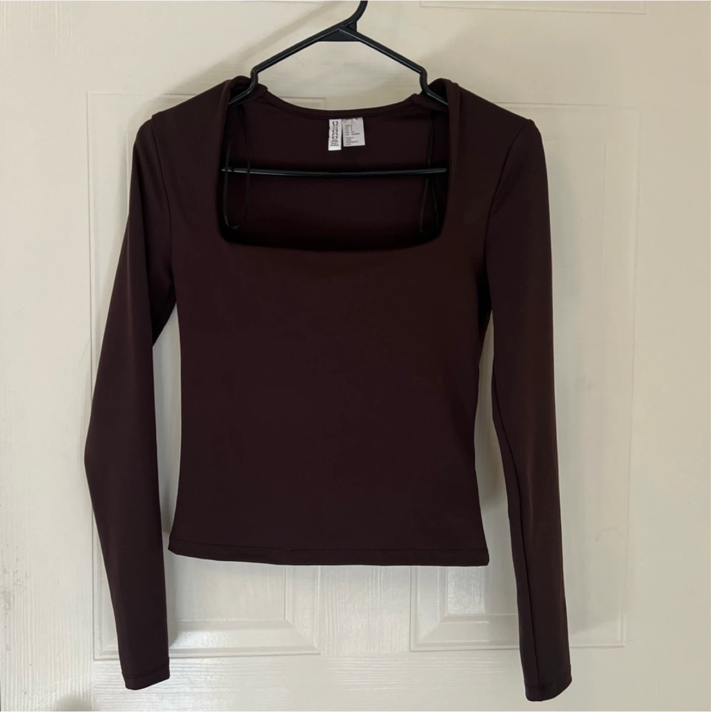 H&M LONG-SLEEVED MICROFIBER TOP