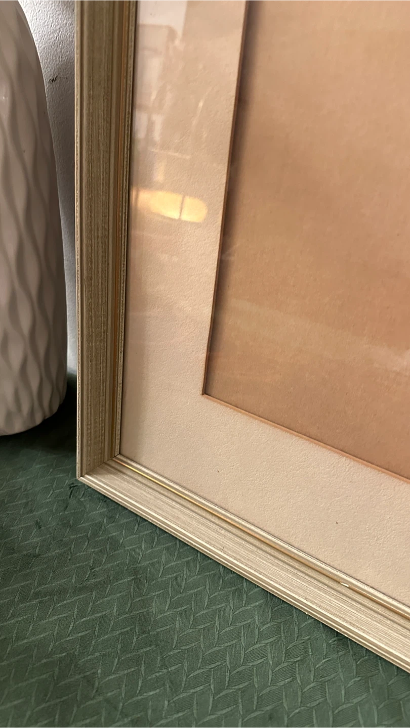 Large Wood Picture Frame with Glass and Mat - photo 2