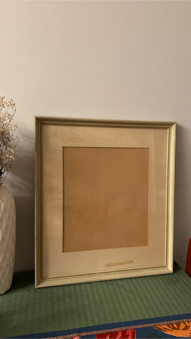 Large Wood Picture Frame with Glass and Mat