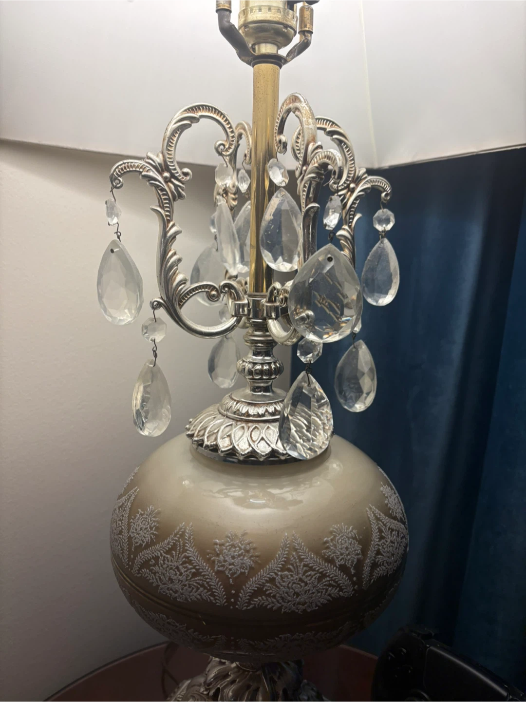 Vintage Style Crystal Table Lamp - photo 2