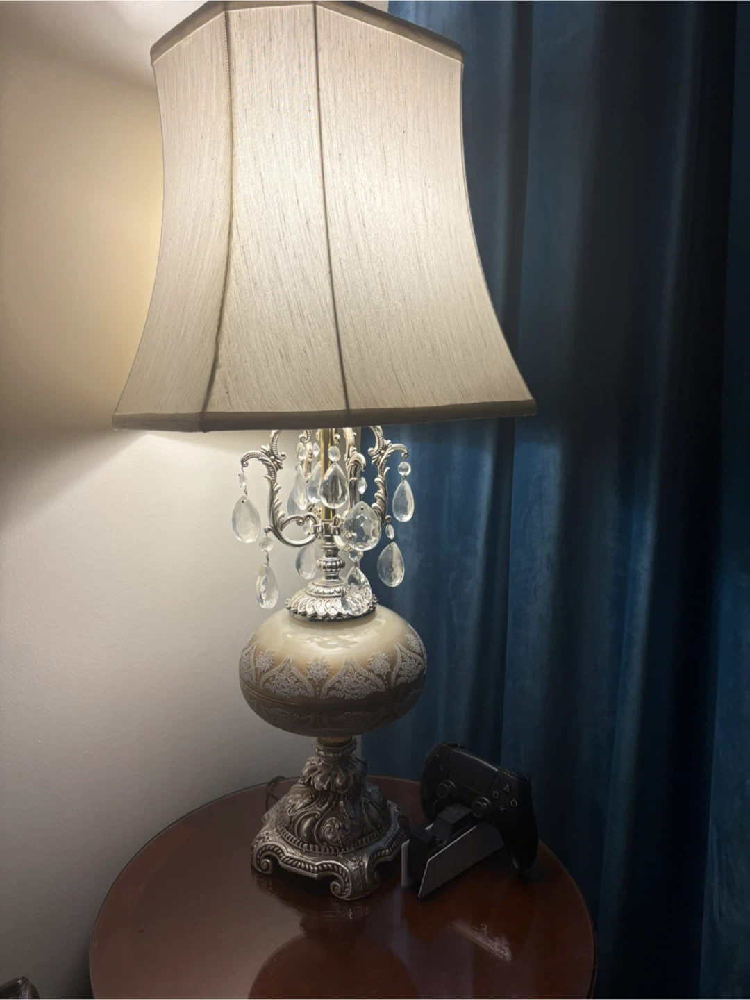 Vintage Style Crystal Table Lamp