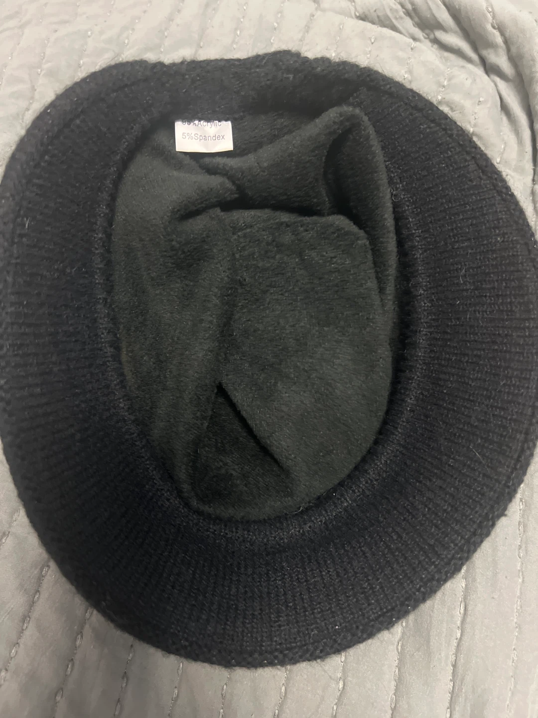 Black Acrylic/Spandex Hat - photo 2