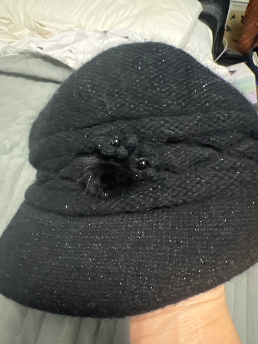 Black Acrylic/Spandex Hat - photo 3