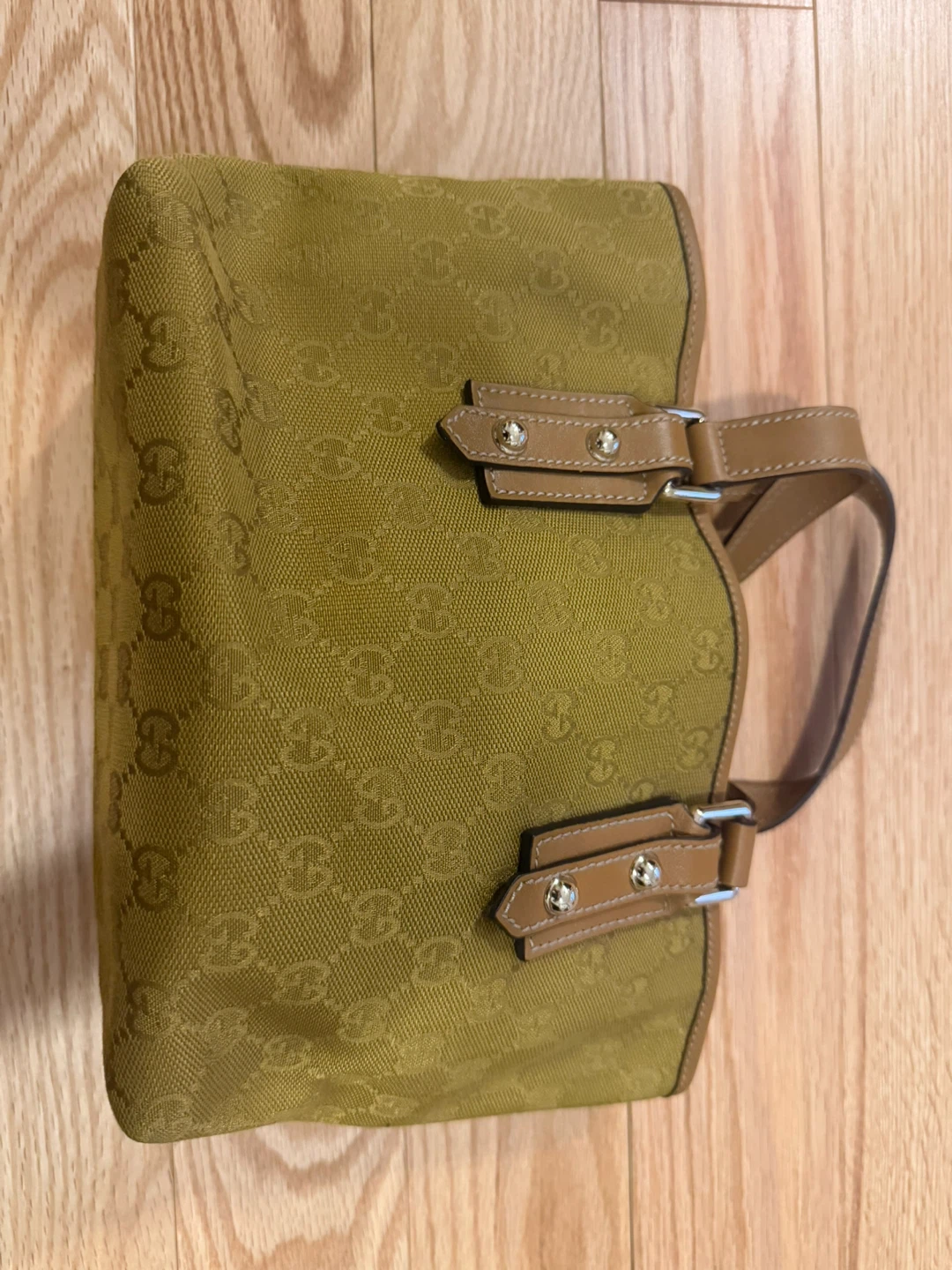 Gucci Canvas Top Handle Handbag