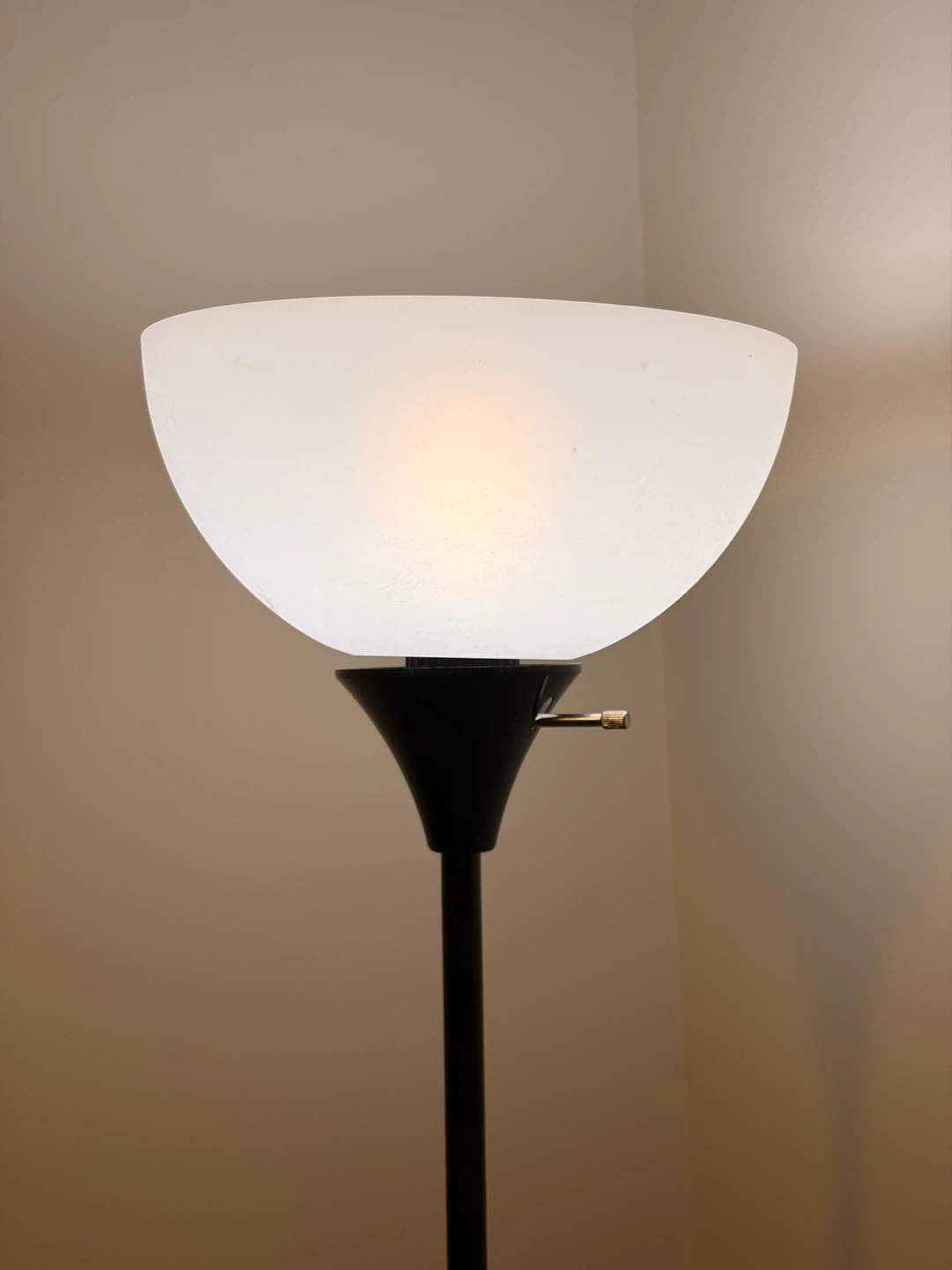 Floor Lamp – Black Stand with White Shade