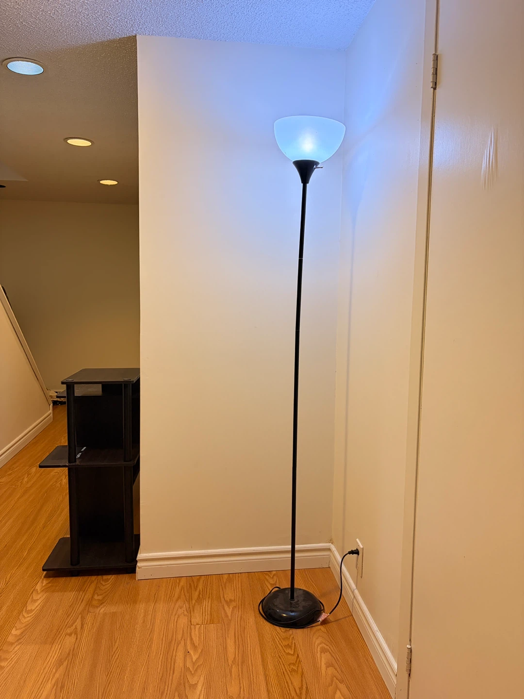 Floor Lamp – Black Stand with White Shade - photo 2